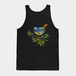 embroider wild tropical bird Tank Top